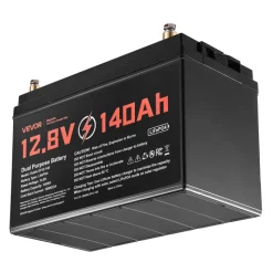 VEVOR 12V 140Ah Dual Purpose LiFePO4 Lithium Battery, 1000 CCA Group 31, Lithium-ion Starter Battery Plus Deep Cycle, Built-in Smart BMS, Car Start-Stop, for Automotive, Trolling Motor, Marine, RV