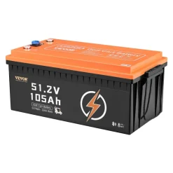VEVOR 48V 105Ah Golf Cart Lithium Battery, 48 Volt Golf Cart Battery with 200A BMS, LCD Monitor and Mobile APP, LiFePO4 Battery with 600A Peak Current, ABS Shell and 4000+ Cycles, for Golf Carts