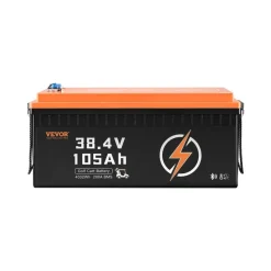VEVOR 36V 105Ah Golf Cart Lithium Battery, 36 Volt Golf Cart Battery with 200A BMS, LCD Monitor and Mobile APP, LiFePO4 Battery with 600A Peak Current, 20A Charger and 4000+ Cycles, for Golf Carts
