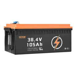 VEVOR 36V 105Ah Golf Cart Lithium Battery, 36 Volt Golf Cart Battery with 200A BMS, LCD Monitor and Mobile APP, LiFePO4 Battery with 600A Peak Current, 20A Charger and 4000+ Cycles, for Golf Carts