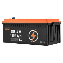 VEVOR 36V 105Ah Golf Cart Lithium Battery, 36 Volt Golf Cart Battery with 200A BMS, LCD Monitor and Mobile APP, LiFePO4 Battery with 600A Peak Current, ABS Shell and 4000+ Cycles, for Golf Carts