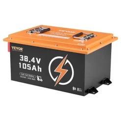 VEVOR 36V 105Ah Golf Cart Lithium Battery, 36 Volt Golf Cart Battery with 200A BMS, Touch Monitor and Mobile APP, LiFePO4 Battery with 600A Peak Current, 20A Charger and 4000+ Cycles, for Golf Carts