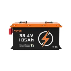 VEVOR 36V 105Ah Golf Cart Lithium Battery, 36 Volt Golf Cart Battery with 200A BMS, Touch Monitor and Mobile APP, LiFePO4 Battery with 600A Peak Current, 20A Charger and 4000+ Cycles, for Golf Carts