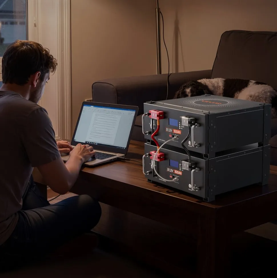 VEVOR 48V 100Ah LiFePO4 Lithium Battery, Built-in 100A BMS, 51.2V Server Rack LiFePO4 Battery with Bluetooth & Display, 5120Wh Capacity, 6000 Cycles, for Solar Energy Storage Home Backup Power, 2 Pack