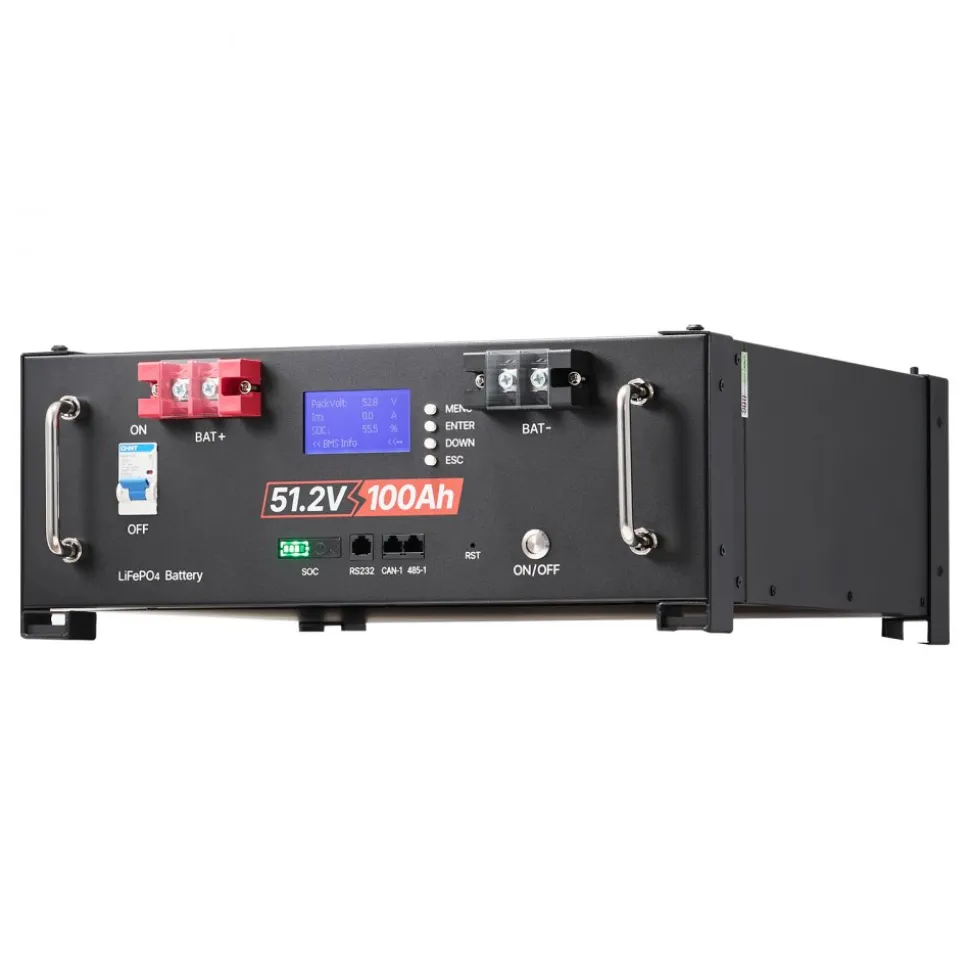 VEVOR 48V 600Ah LiFePO4 Lithium Battery, 6 Pack 100Ah, 30.72kWh Capacity, 51.2V Server Rack LiFePO4 Battery with Bluetooth, Max 6000 Cycles, LCD Display, for Off-Grid, Solar System, Backup Power