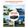 VEVOR 24V 320Ah LiFePO4 Lithium Battery 4000+ Cycles 200A BMS with Bluetooth, 8192Wh Lithium Battery with Low Temperature Protection, Supports 8P2S Connection, for RV, Trolling Motor, Marine, Solar