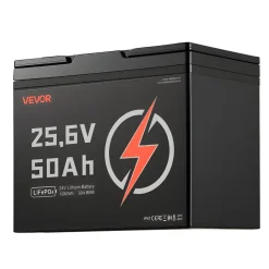 VEVOR 24V 320Ah LiFePO4 Lithium Battery 4000+ Cycles 200A BMS with Bluetooth, 8192Wh Lithium Battery with Low Temperature Protection, Supports 8P2S Connection, for RV, Trolling Motor, Marine, Solar