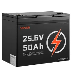 VEVOR 24V 320Ah LiFePO4 Lithium Battery 4000+ Cycles 200A BMS with Bluetooth, 8192Wh Lithium Battery with Low Temperature Protection, Supports 8P2S Connection, for RV, Trolling Motor, Marine, Solar