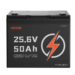 VEVOR 24V 320Ah LiFePO4 Lithium Battery 4000+ Cycles 200A BMS with Bluetooth, 8192Wh Lithium Battery with Low Temperature Protection, Supports 8P2S Connection, for RV, Trolling Motor, Marine, Solar