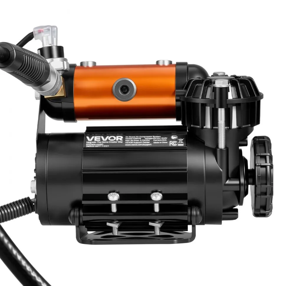 VEVOR 12V Air Compressor 0.5HP 2.72 SCFM Portable Tire Inflator Max 210PSI, Heavy Duty Offroad Air Pump with Differential Lock Harness, Adapters & 19FT Air Hose for Pickup Truck SUV Off-Road Vehicles
