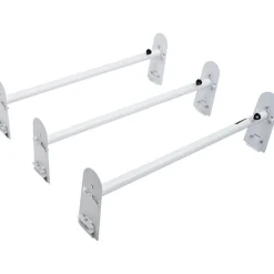 VEVOR Van Roof Ladder Rack, 3 Bars Alloy Steel Roof Racks, 750 LBS Capacity Rain-Gutter Roof Rack, Adjustable Length 40.2" to 74.8", Van Ladder Rack Compatible with Chevrolet Express, GMC Savana, etc