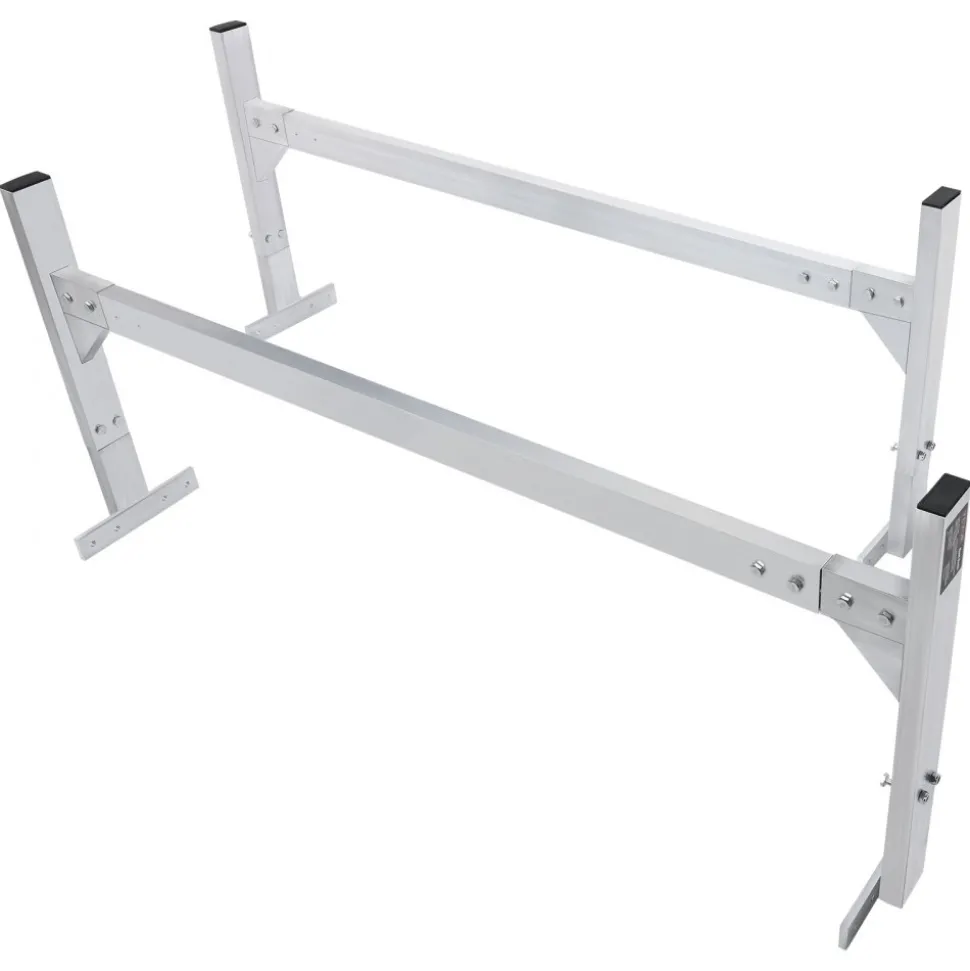 VEVOR Van Roof Ladder Rack, 2 Bars Aluminum Alloy Roof Ladder Racks, 400 LBS Capacity Rain-Gutter Van Roof Rack, Adjustable Length 51.2" to 81.1", Van Ladder Rack for Van, Cargo, Trailer