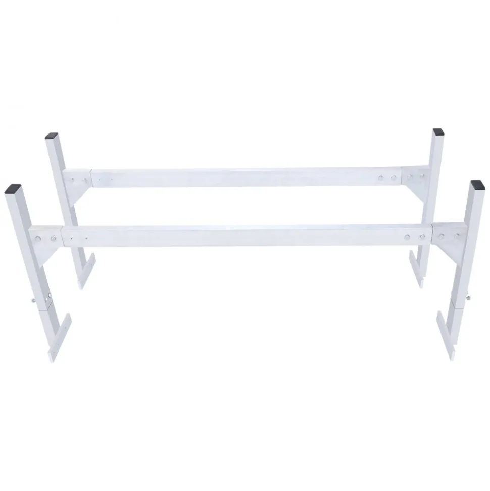 VEVOR Van Roof Ladder Rack, 2 Bars Aluminum Alloy Roof Ladder Racks, 400 LBS Capacity Rain-Gutter Van Roof Rack, Adjustable Length 51.2" to 81.1", Van Ladder Rack for Van, Cargo, Trailer