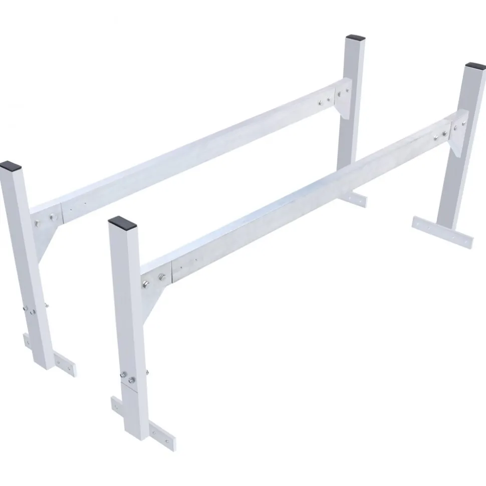 VEVOR Van Roof Ladder Rack, 2 Bars Aluminum Alloy Roof Ladder Racks, 400 LBS Capacity Rain-Gutter Van Roof Rack, Adjustable Length 51.2" to 81.1", Van Ladder Rack for Van, Cargo, Trailer