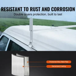 VEVOR Van Roof Ladder Rack, 2 Bar Alloy Steel Ladder Racks, Adjustable from 47.2