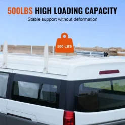 VEVOR Van Roof Ladder Rack, 2 Bar Alloy Steel Ladder Racks, Adjustable from 47.2