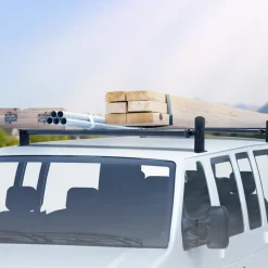 VEVOR Van Roof Ladder Rack, 2 Bars Alloy Steel Roof Racks, 500 LBS Capacity Roof Rack, Adjustable Length 35.8"-52.4", Van Ladder Rack Compatible with Chevrolet Express, GMC Savana, etc, Drilling Mount