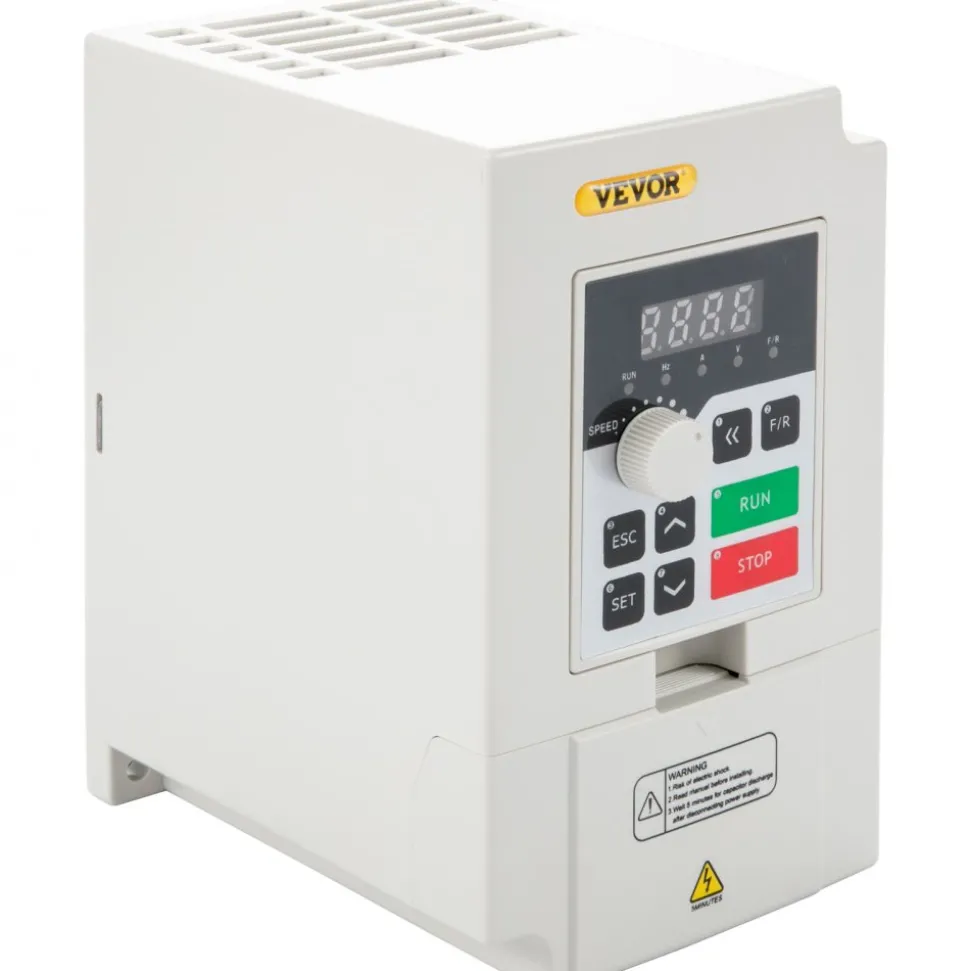 VEVOR Variable Frequency Drive, AC 220V Input 3KW Variable Frequency CNC Drive Inverter Converter, VFD 4HP 1 or 3 Phase Input, 3 Phase Output, CNC Motor Inverter Converter for Motor Speed Control