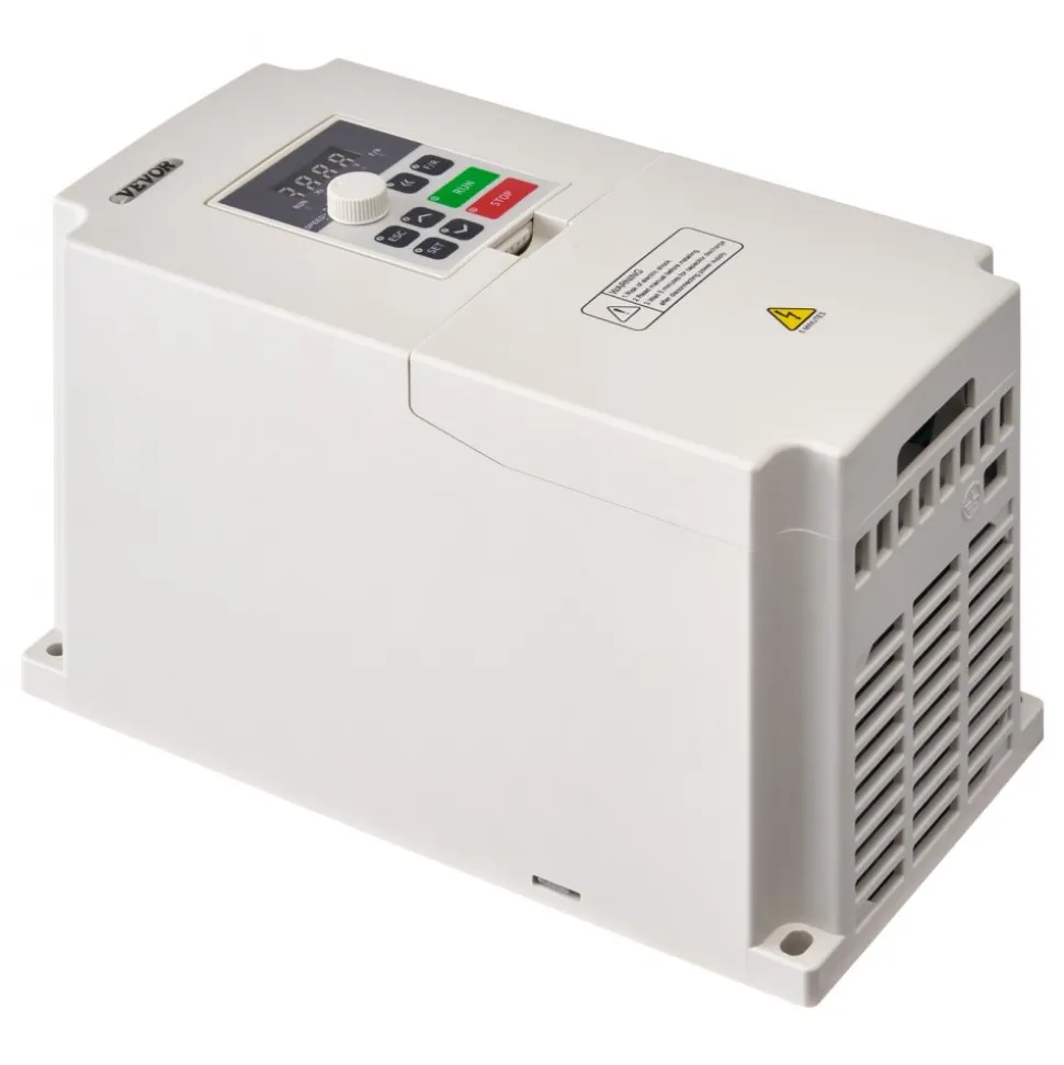 VEVOR Variable Frequency Drive, AC 220V Input 4KW Variable Frequency CNC Drive Inverter Converter, VFD 5.5HP 1 or 3 Phase Input, 3 Phase Output, CNC Motor Inverter Converter for Motor Speed Control