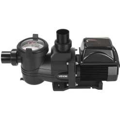 VEVOR Variable Speed Pool Pump, 2 HP, AC 220-240V, 145 GPM, In/Above Swimming Pool Pump with Filter Basket, Powerful Self Priming, Programmable Timer, for Inground and Above Ground Swimming Pool