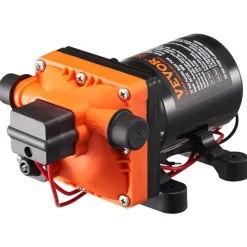VEVOR 12V Diaphragm Pump, 3 GPM (11.36 L/min), 4-Chamber 12 Volt DC Water Pump with Automatic Pressure Switch 40-100 PSI Adjustable, 55 PSI, 1/2'' MNPT Port, for RV Yacht Food Truck Camper Marine