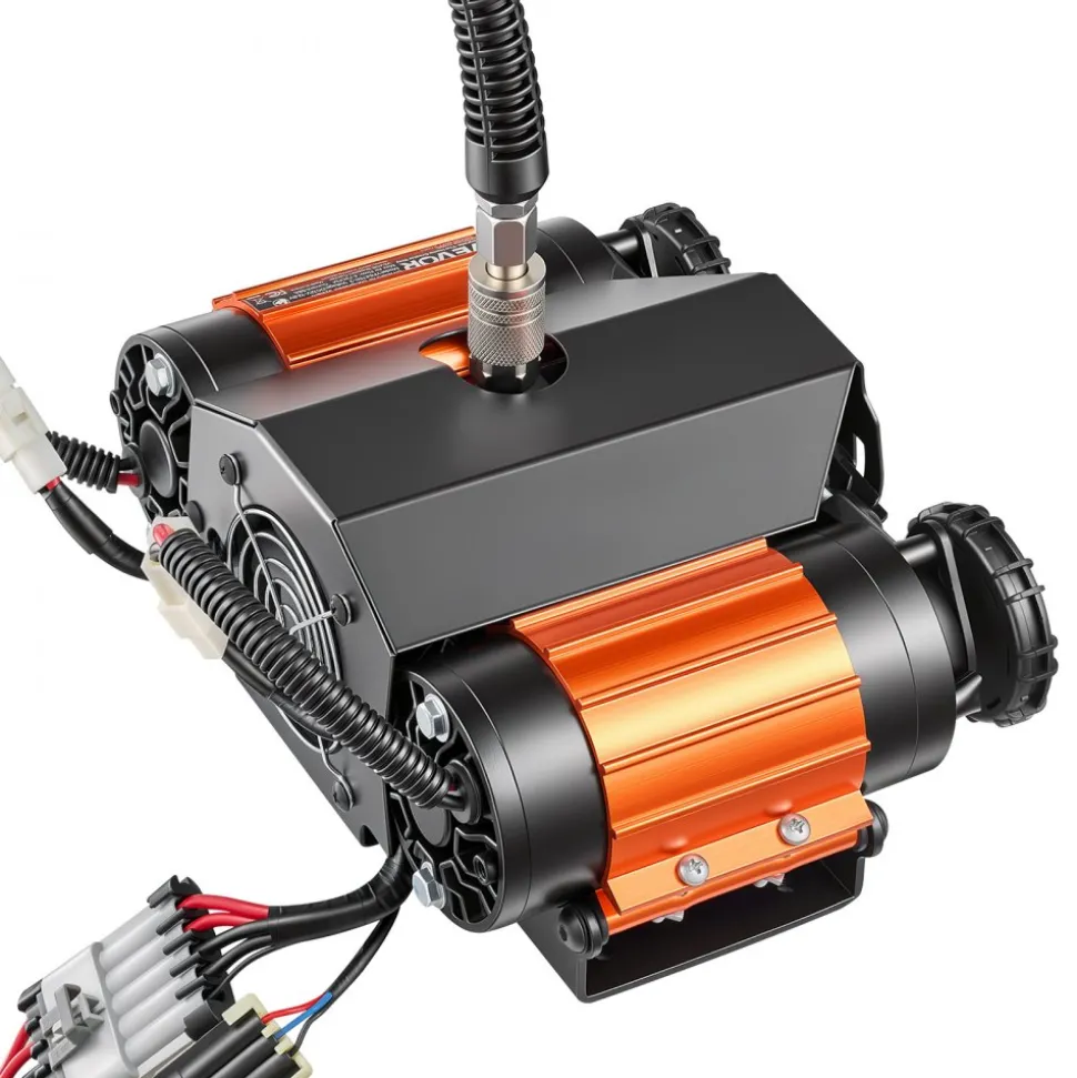 VEVOR 12V Dual-Cylinder Air Compressor 1HP 4.73 SCFM Portable Tire Inflator, Max 150PSI Heavy Duty Offroad Air Pump with Differential Lock Harness for Pickup Trucks SUVs Off-Road Vehicles
