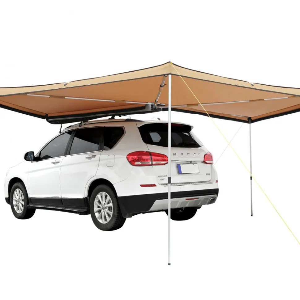 VEVOR Vehicle Awning 270 Degree, 8.2' Height Retractable Car Side Awning, PU3000mm UV50+ Car Awning with Waterproof Storage Bag, Suitable for Truck, SUV, Van, Campers
