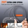 VEVOR 12V Electric Drain Auger, 25FT Cordless Plumbing Snake Auto Feed, Pipeline Snake Drain Clog Remover with Power Drill for 3/4"-2" Pipes, 2.0Ah Battery and Charger Included