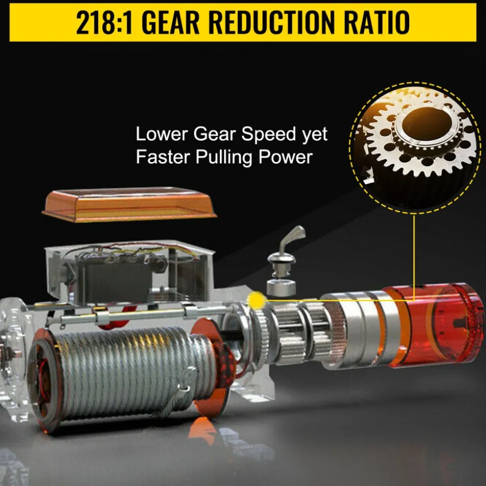 VEVOR 12V Electric Winch 17500 lbs Synthetic Rope 9.5 mm x 26 m Wireless ATV Winch