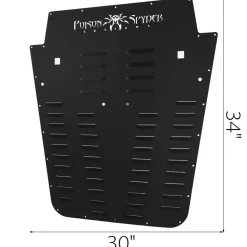 VEVOR Vented Hood Louver Black Powder Coat For 2013-2017 Jeep Wrangler JK