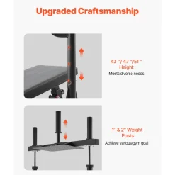VEVOR Vertical Leg Press Machine, Lower Body Special Home Gym Machine, Carbon Steel Leg Press Exercise Training Equipment, Adjustable Leg Strength Workout for High-Intensity Presses, 550 lbs Capacity