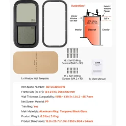 VEVOR Vertical RV Window, 12