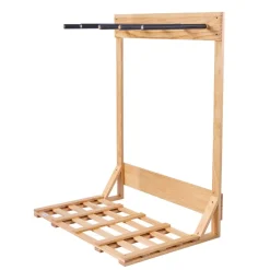 VEVOR Vertical Surfboard Stand, 4 Tiers Wooden Surfboard Rack for Storage and Display, Freestanding Board Stand Organizer, Surf Board Holder for Wakeboards, Snowboards, Kiteboards, Shortboard, Skis