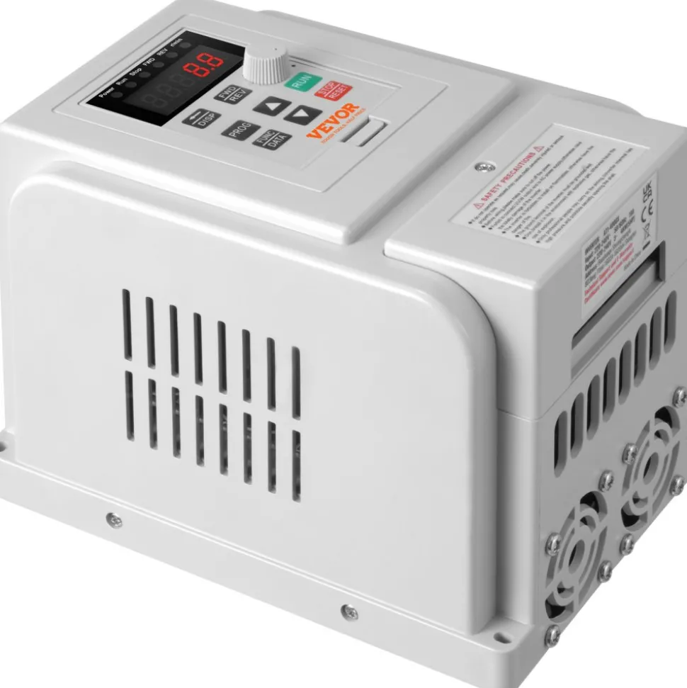 VEVOR VFD 5HP, 4KW, 18A, 1 Phase 220V-240V Input to 3 Phase 220V-240V Output Variable Frequency Drive, 0-400Hz VFD for AC Motor Speed Control