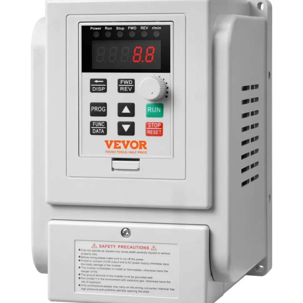 VEVOR VFD 2.2KW 10A 3HP Variable Frequency Drive for 3-Phase Motor Speed Control
