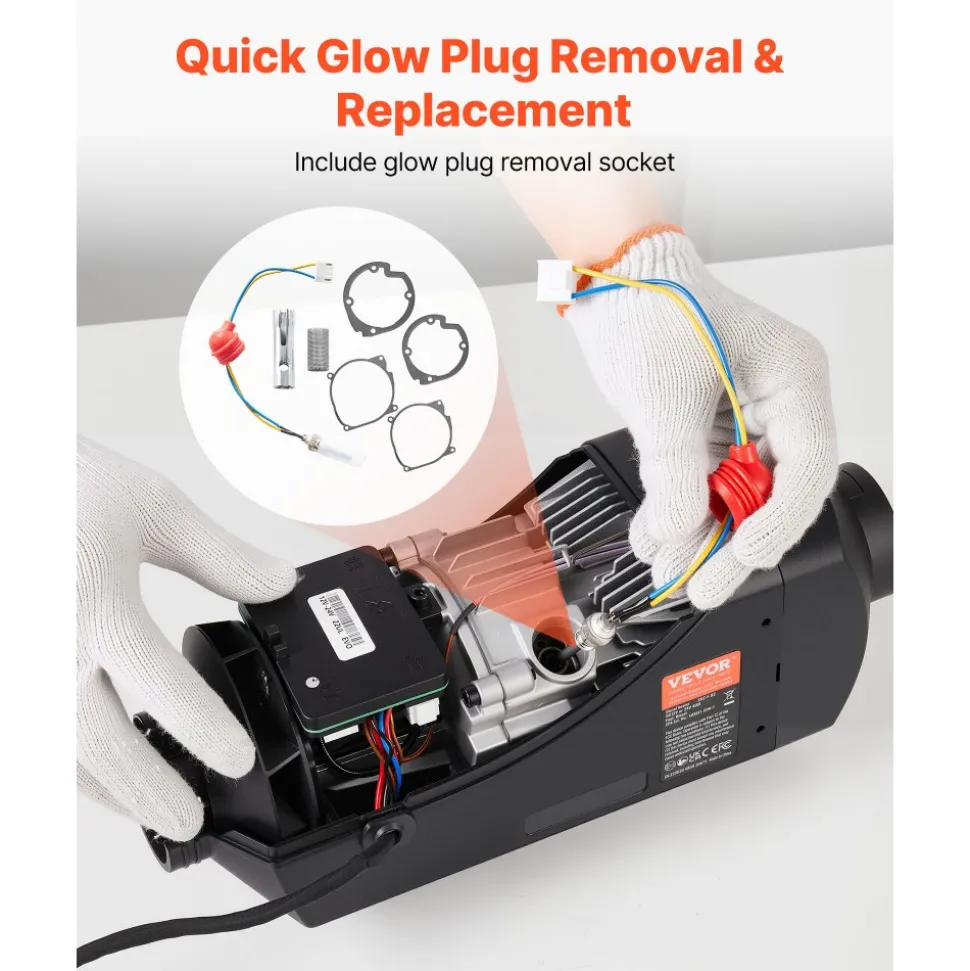 VEVOR 8V Glow Plug Repair Kit, Glow Plug Heater Repair Parking Heater Maintenance Kit with Atomization Mesh, Compatible with 5KW 8KW Diesel Air Heaters Models, Diesel Heaters Parts for Car Truck