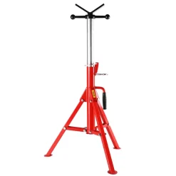 VEVOR V Head Pipe Stand Adjustable Height 28-52 Inch, Pipe Stands 2500 LB. Capacity, Folding Portable Pipe Stands 1/2 to 12 Inch Pipe Supporting, Steel Pipes Stand