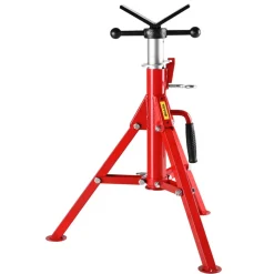 VEVOR V Head Pipe Stand 1/8-12 inch Capacity, 24-42 inch Adjustable Height, 2500 lbs Load Capacity Pipe Stands, Portable Folding Support Stands for Piping Applications