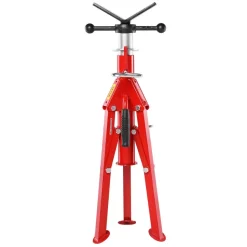VEVOR V Head Pipe Stand 1/8-12 inch Capacity, 24-42 inch Adjustable Height, 2500 lbs Load Capacity Pipe Stands, Portable Folding Support Stands for Piping Applications