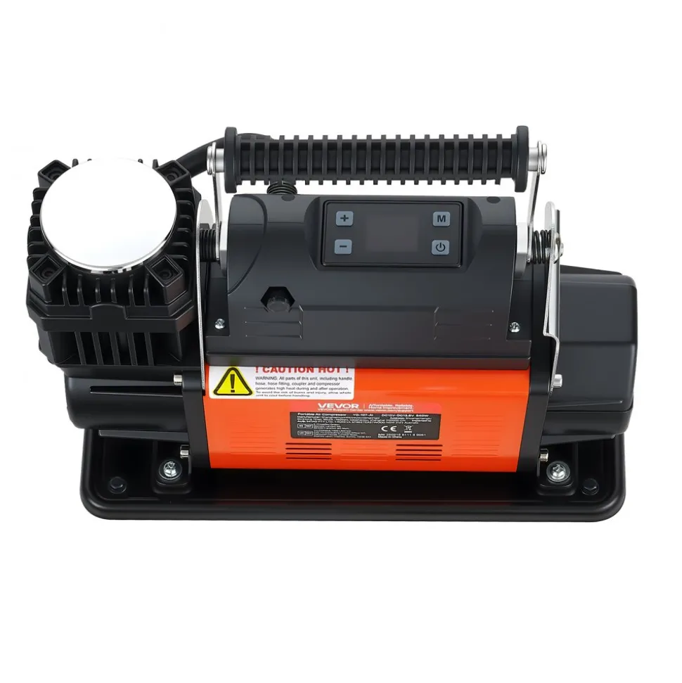 VEVOR 12V Heavy Duty Air Compressor, Auto-Stop Portable Tire Inflator with LCD Digital Display, 7.14 CFM 150PSI Offroad Air Pump with Adapters for Trucks Car SUV 4 x 4 Vehicle RV