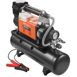 VEVOR 12V Heavy Duty Air Compressor with 6L Tank Kit, 6.35 CFM Portable Tire Inflator, 150PSI Offroad Air Compressor with Digital Pressure Gauge Tire Inflator for Trucks Car SUV 4 x 4 Vehicle RV