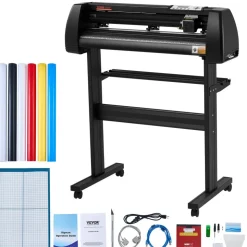 VEVOR Vinyl Cutter Machine, 28inch Vinyl Plotter, LCD Display Plotter Cutter, Adjustable Double-Spring Pinch Rollers Sign Cutting Plotter, Plotter with Signmaster Software for Design and Cut