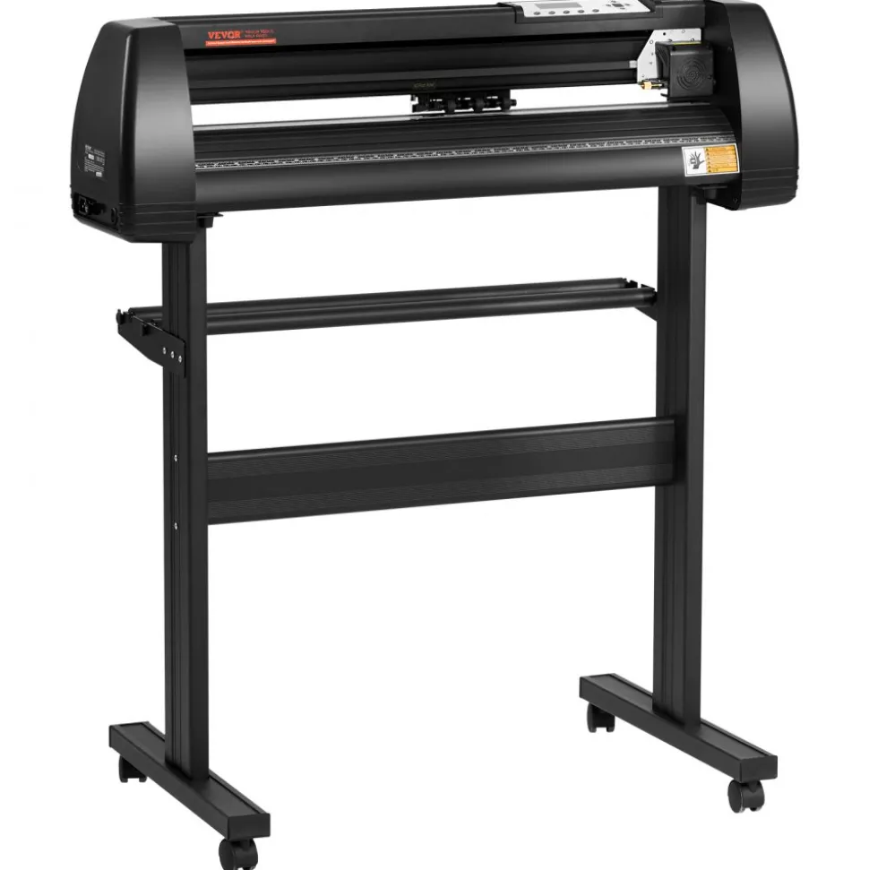 VEVOR Vinyl Cutter Machine, 28inch Vinyl Plotter, LCD Display Plotter Cutter, Adjustable Double-Spring Pinch Rollers Sign Cutting Plotter, Plotter with Signmaster Software for Design and Cut