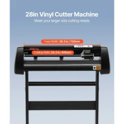 VEVOR Vinyl Cutter Machine, 28inch Vinyl Plotter, LCD Display Plotter Cutter, Adjustable Double-Spring Pinch Rollers Sign Cutting Plotter, Plotter with Signmaster Software for Design and Cut