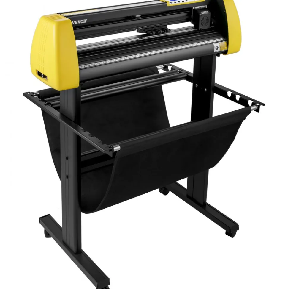 VEVOR Vinyl Cutter Machine, 34 in / 870 mm Max Paper Feed Cutting Plotter, Automatic Camera Contour Cutting LCD Screen Printer with Stand Adjustable Force and Speed for Sign Making Plotter Cutter