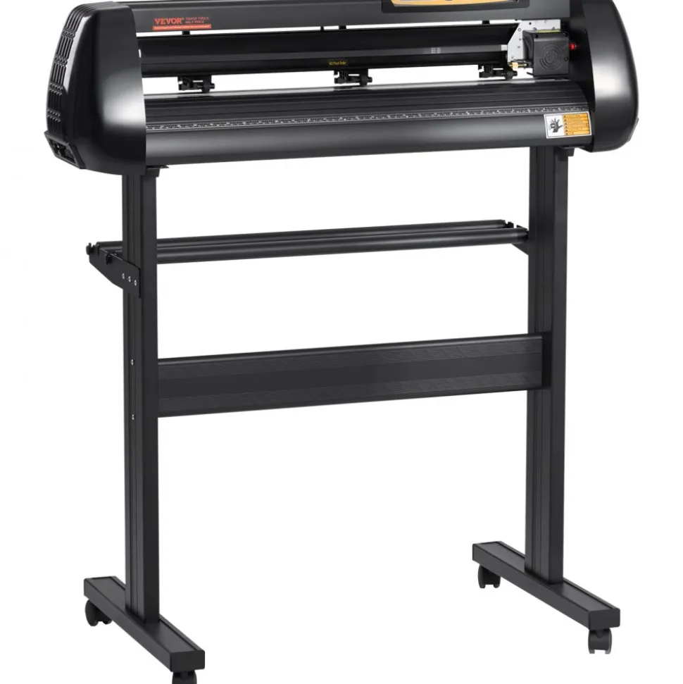 VEVOR Vinyl Cutter Machine, Upgraded 28 Inch Paper Feed Cutting Plotter Bundle, Adjustable Force & Speed Vinyl Printer with Powerful Stepper Motors, Signmaster Software Compatible with Windows System