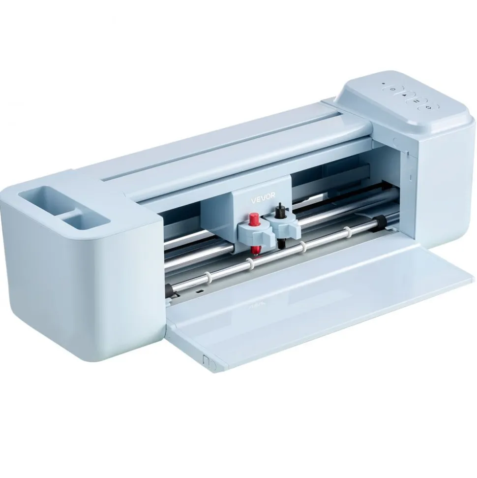 VEVOR Vinyl Cutting Machine, 12 in, Button-Controlled Vinyl Cutter with Materials and Tool Kit, 20000+ Built-in Design Resources, Compatible with Mac, Windows, Android and iOS, for Customized Cards