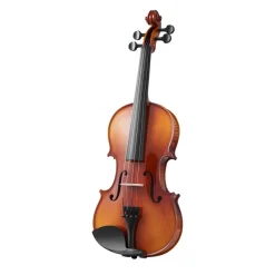 VEVOR Violin 4/4 Full Size for Adults, Violin Fiddle Set for Beginners Student with Hard Case,Rosin, Bow,Shoulder Rest,Bridge,Extra Strings,Professional Solidwood Instrument (Glossy Brown Patterned)
