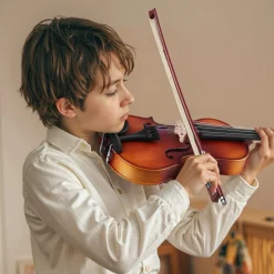 VEVOR Violin 1/2 Size for Adults, Violin Fiddle Set for Beginners Student with Hard Case, Rosin, Bow, Shoulder Rest,Bridge,Tuner and Extra Strings,Solidwood Professional Musical Instruments (Brown)