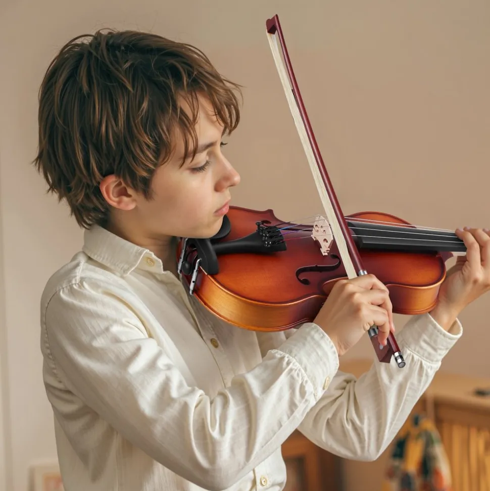 VEVOR Violin 1/2 Size for Adults, Violin Fiddle Set for Beginners Student with Hard Case, Rosin, Bow, Shoulder Rest,Bridge,Tuner and Extra Strings,Solidwood Professional Musical Instruments (Brown)